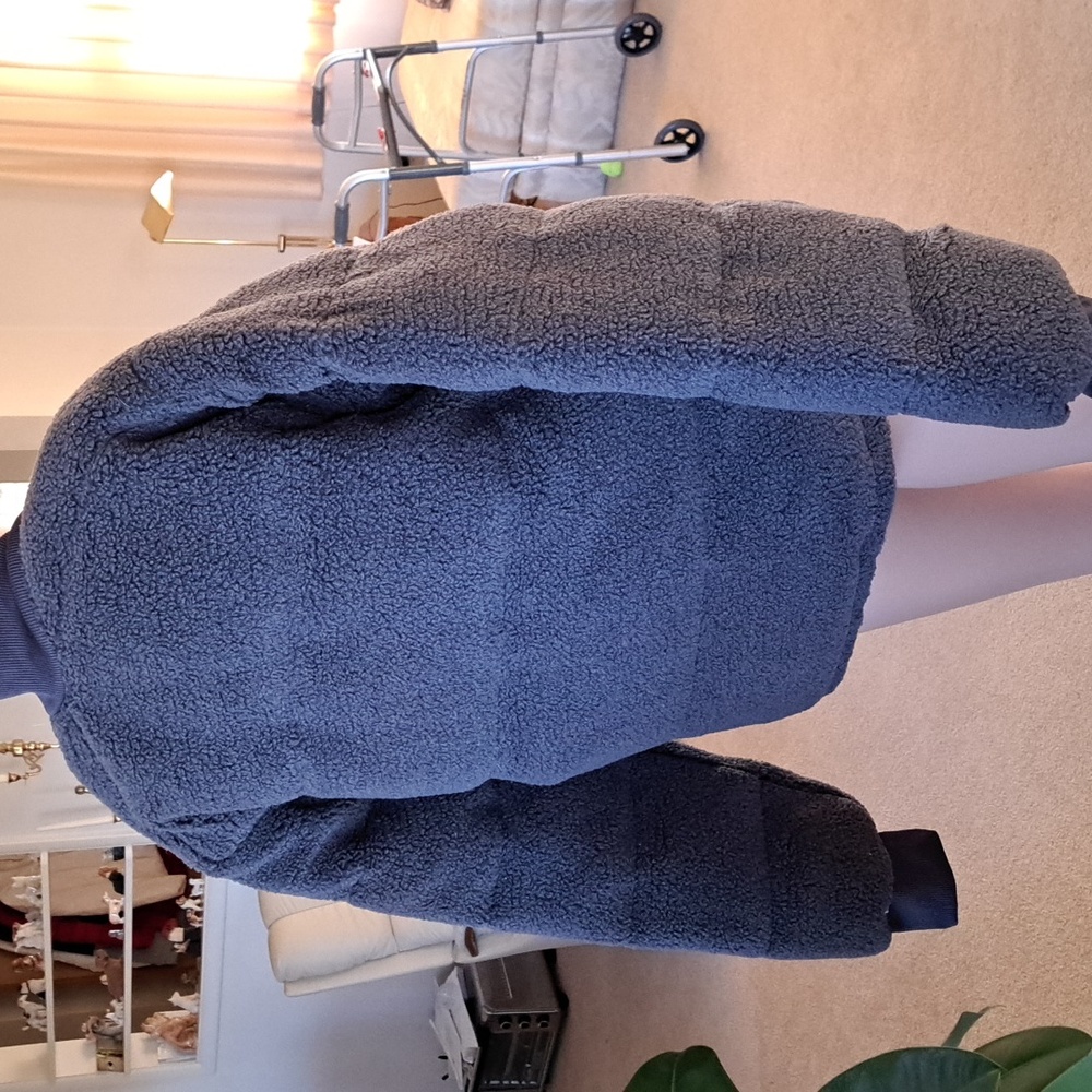Columbia Gray Sherpa Jacket LG - Picture 6 of 11